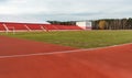 The football stadium and the new football arena in the form of a huge dome are an air-bearing structure measuring 115 Ãâ 82 meters Royalty Free Stock Photo